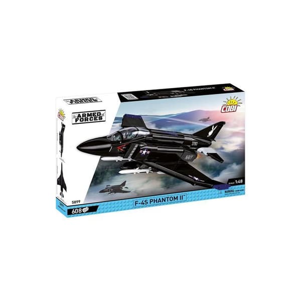 Bygnespil - COBI - F-4S Phantom II - Sort - 608 elementer - 1:48