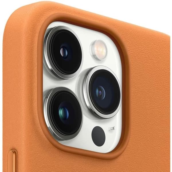Coque APPLE iPhone 13 Pro Max läder Goldn Br