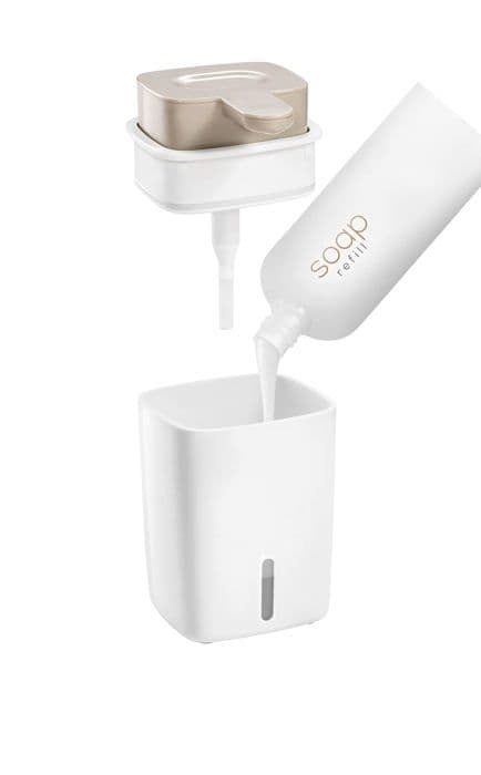 Sæbedispenser - TESCOMA - 903610 - 270 ML - Holdbart plastik - Hvid