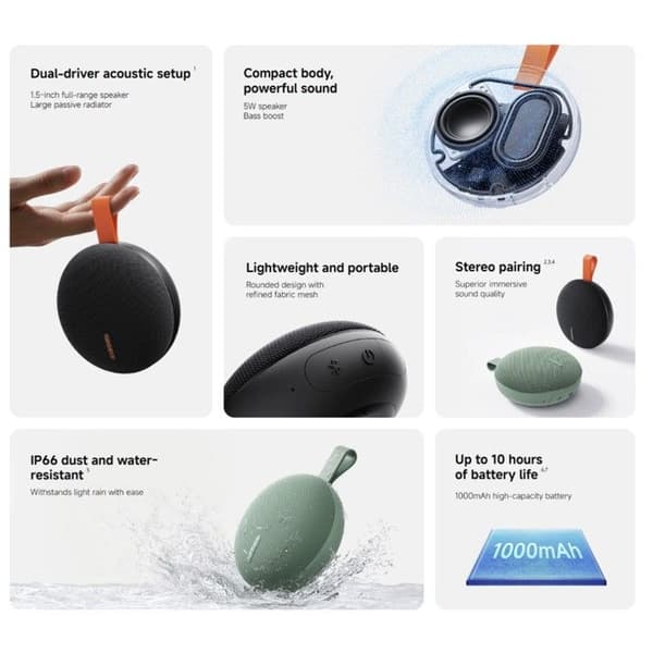 Bärbar Bluetooth-högtalare Xiaomi Essential 5W IP66 Grön
