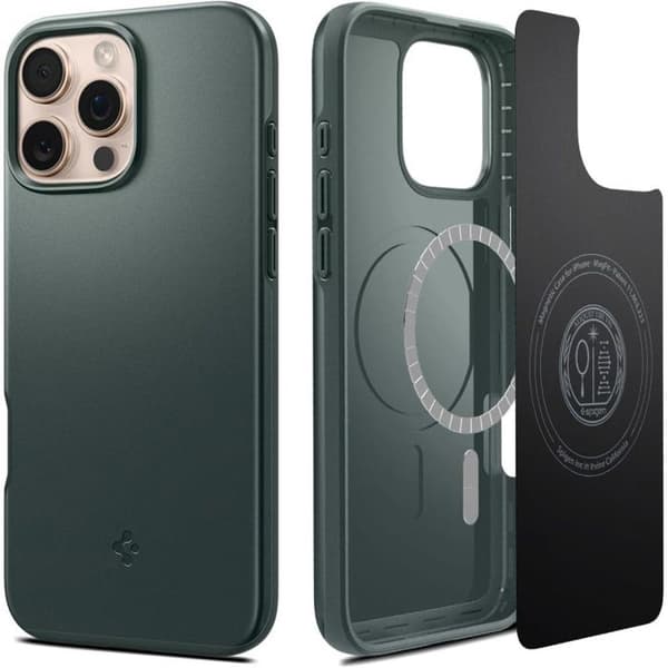 Spigen Thin Fit MagSafe Cover til iPhone 16 Pro Max - Abyss Green