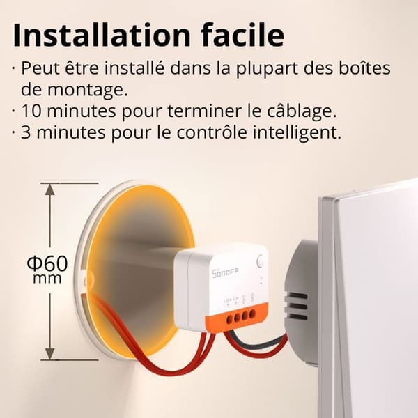 Smart switch - SONOFF - ZBMINIL2 - Zigbee 3.0 - Ingen neutraltråd - Bidirektionell kontroll