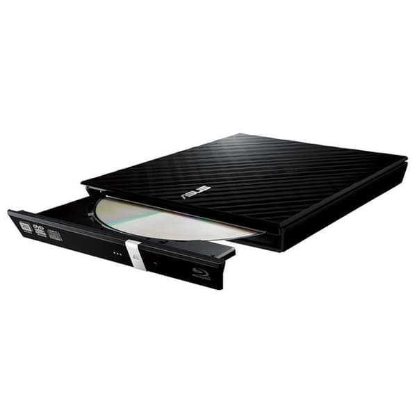 Asus SDRW-08D2S-U Slank sort ekstern DVD-brænder - USB 2.0 - Diskkryptering og træk-og-brænd