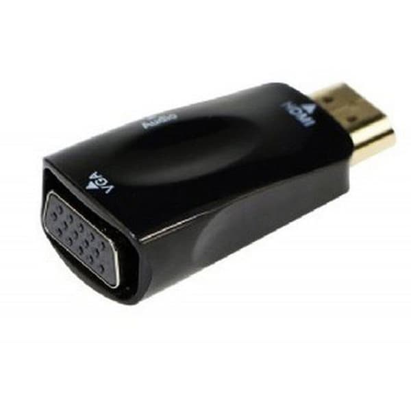 HDMI til VGA Adapter - Gembird - A-HDMI-VGA-02 - Han til Hun - Sort - 3,5 mm