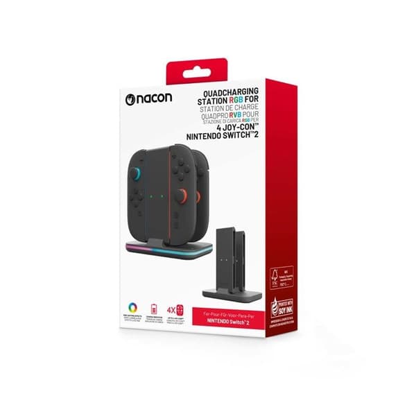 Opladningsstation - NACON - Joy-Con - 2 pladser - USB Type-C - Sort