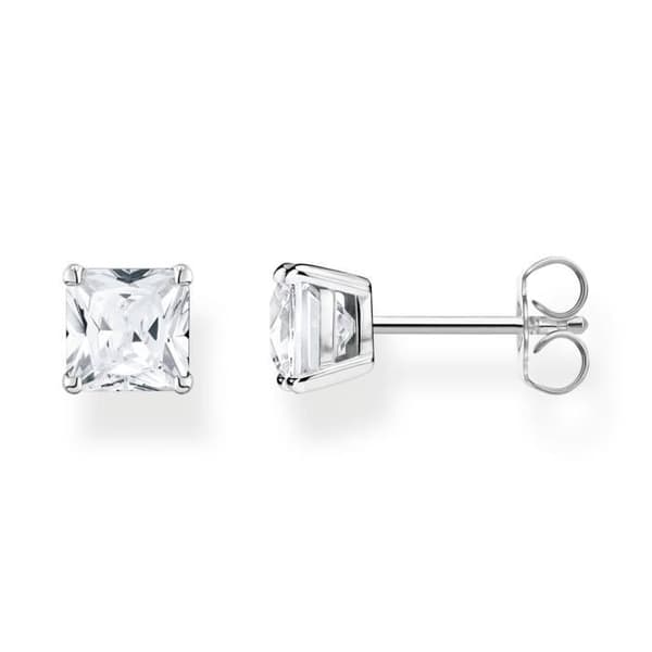 Örhänge dam - THOMAS SABO - Örhängen Thomas Sabo silver oxid vit - Materialfärg: Vit