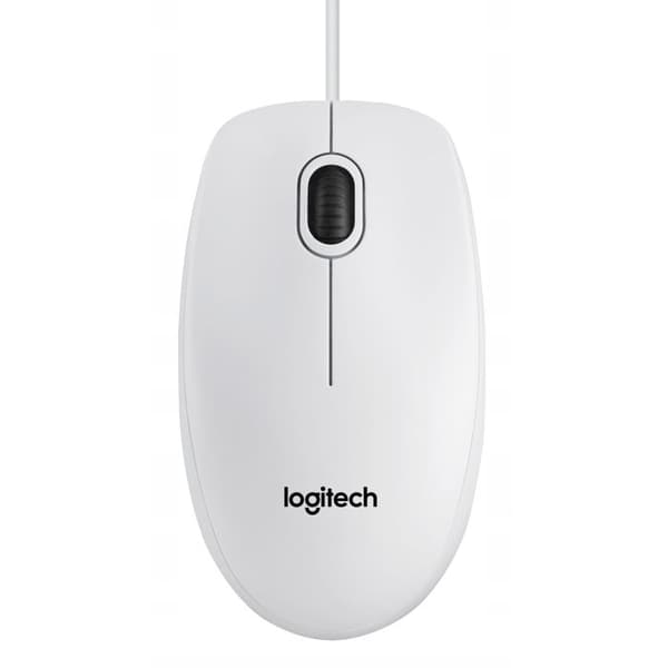 Logitech optisk affärsmus - B100 Vit