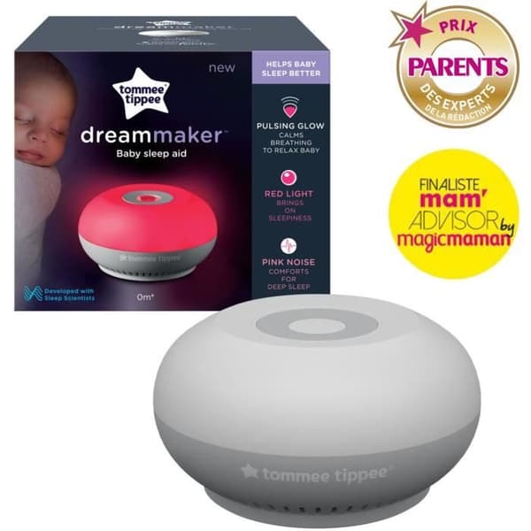 TOMMEE TIPPEE Dreammaker Night Light med rött ljus, rosa brus och CrySensor Smart Sensor