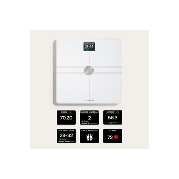 Balance connected Withings Body Comp Hvid