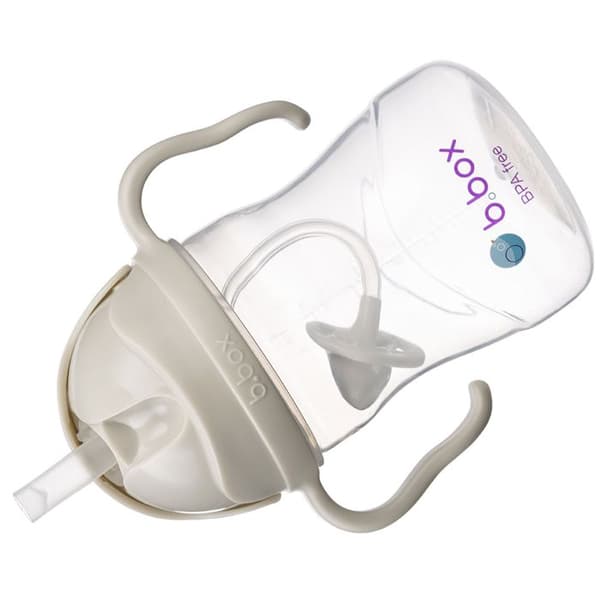 Barnmugg - B.BOX - Mugg med sugrör - Ergonomisk - Volym 240 ml - Beige