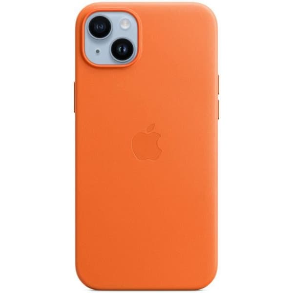 Läderfodral för iPhone 14 Plus - Orange