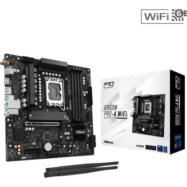 ASRock B860M Pro-A WiFi Micro ATX moderkort