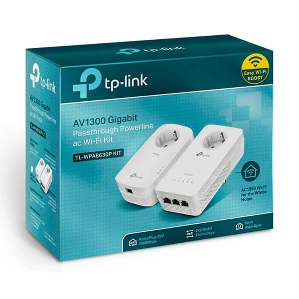 Adapter PLC - TP-Link - AV1200 - 1300 Mbit/s - Ethernet - Plug & Play