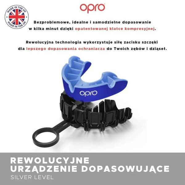 Vit tandskydd Opro Silver GEN5