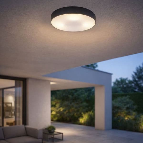 Utomhusplafond Rabalux Dolen 3x E27 - max. 9 W, IP43, 75066