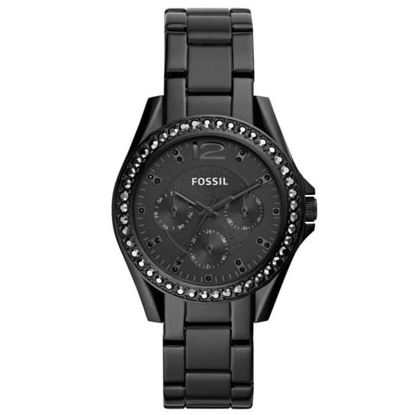 Multifunktionel Ur - FOSSIL - Riley - Kvarts - Sort - Rustfrit stål