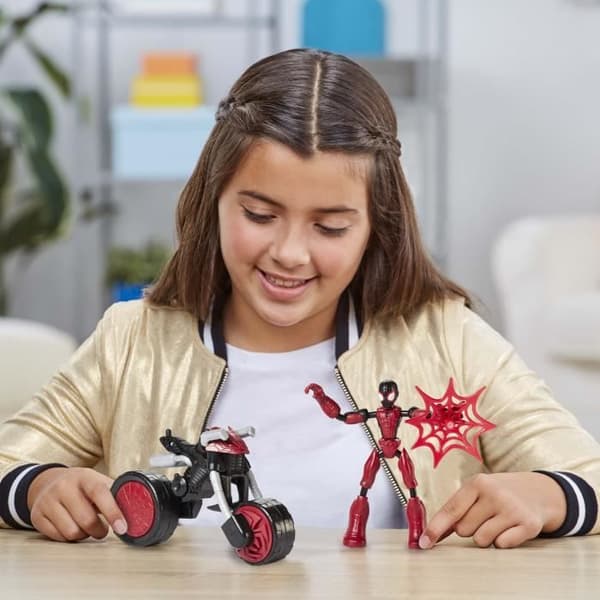 Spider-Man Bend og Flex Action Figur med 2-i-1 motorcykel - MARVEL