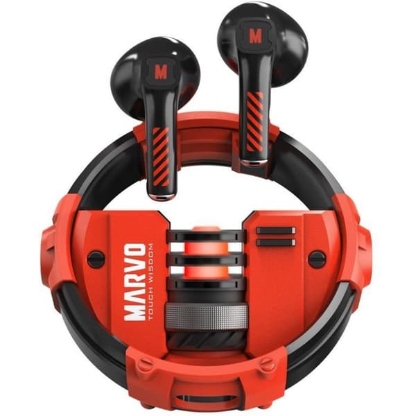 Hovedtelefon - MARVO - Quaz - Bluetooth - In-ear - Rød
