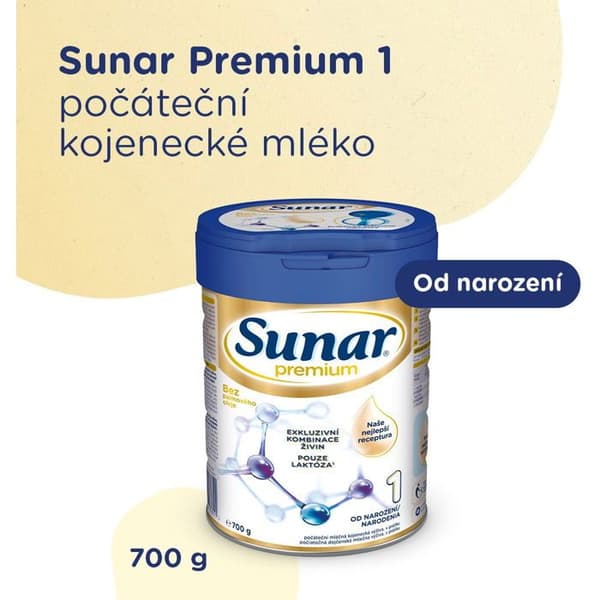 Sunar Premium 1 700 g spädbarnsmat