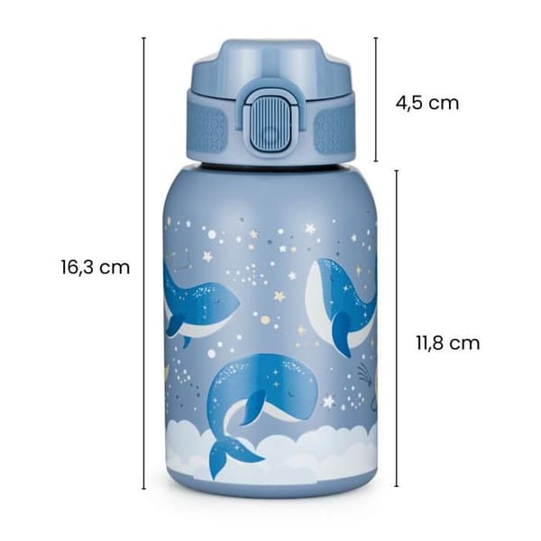 PETITE&MARS Barnflaska i stål 350 ml Work Zone 12m+