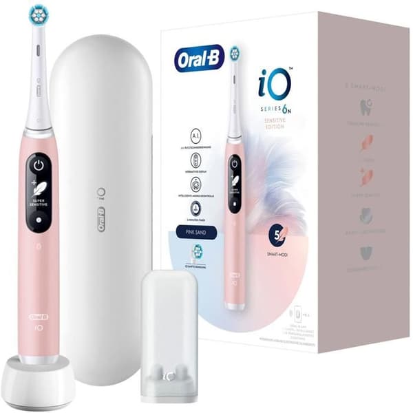 Elektrisk Tandbørste - ORAL-B - iO Series 6 - Pink Sand - 5 Tilstande - Bluetooth - Tryksensor