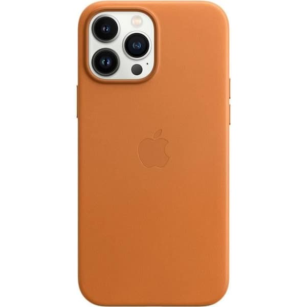 Coque APPLE iPhone 13 Pro Max läder Goldn Br