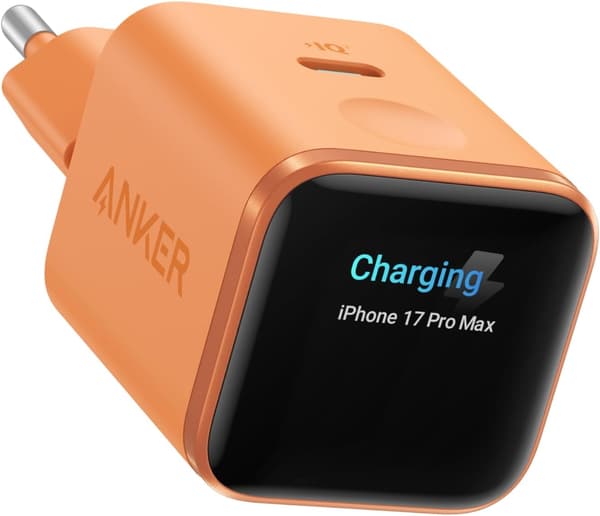 Anker Nano 45W Smart Display Oplader 45W - Orange