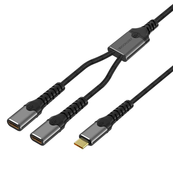 NÖRDIC USB-C-keskitin USB-C–1xUSB-C PD140W ja 1xUSB-C