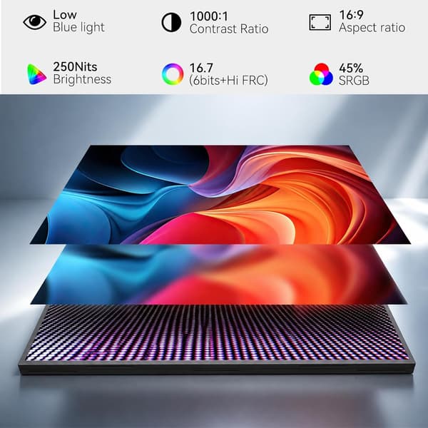 USB Touchscreen Bærbar Skærm 15.6\" til Bærbar Computer, FHD 1080P IPS