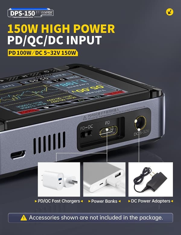 FNIRSI Mini DC Justerbar CNC Programmerbar Reguleret Switching Strømforsyning