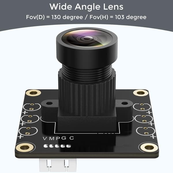 Camera Modul 1080P USB2.0 UVC 130° Wide Angle, Plug & Play for PC, Raspberry Pi, Jetson Nano and SBCs. Supports Windows, Linux, Android and Mac OS.