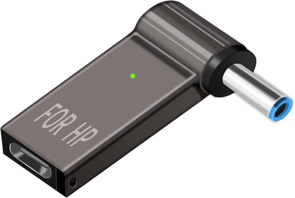 USB-C bærbar ladeadapter DC 4.5 x 3.0mm 100W PD for HP