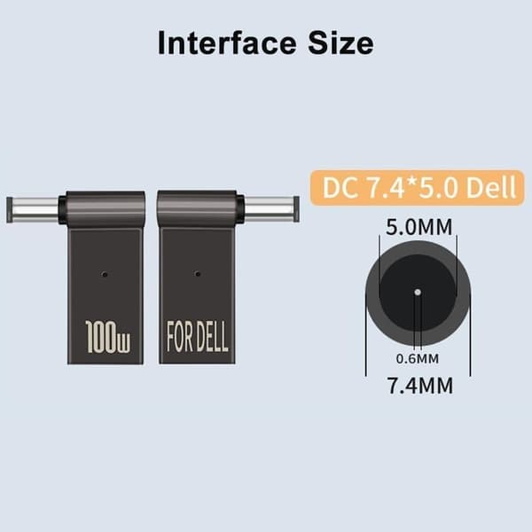 NÖRDIC DELL Laptopadapter USB-C til 74x50mm 100W