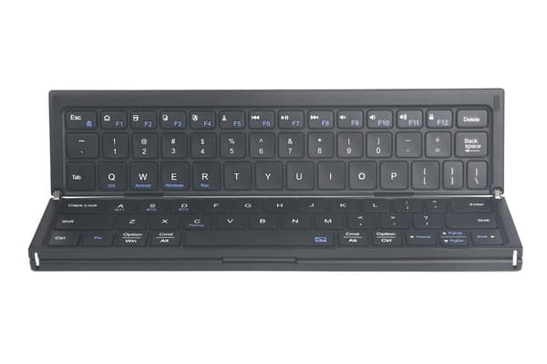 NÖRDIC Foldbart Bluetooth-tastatur US Layout med Touchpad, til iOS Android Windows Laptop PC Tablet Smartphone, Bourgogne