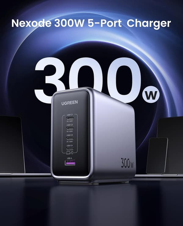UGREEN Nexode 5-port PD 3.1 300W lader