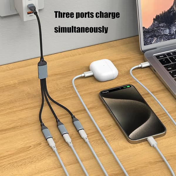 NÖRDIC USB-C-keskitin USB-C - 3xUSB-C