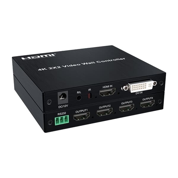 NÖRDIC 4K 2x2 Videovæg-controller HDMI+DVI Input