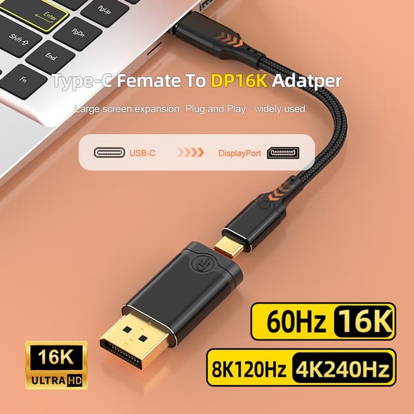 NÖRDIC USB-C - DP-sovitin 16K