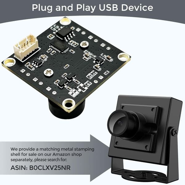 Camera Modul 1080P USB2.0 UVC 130° Wide Angle, Plug & Play for PC, Raspberry Pi, Jetson Nano and SBCs. Supports Windows, Linux, Android and Mac OS.