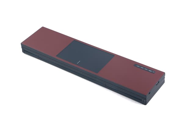 NÖRDIC Foldbart Bluetooth-tastatur US Layout med Touchpad, til iOS Android Windows Laptop PC Tablet Smartphone, Bourgogne