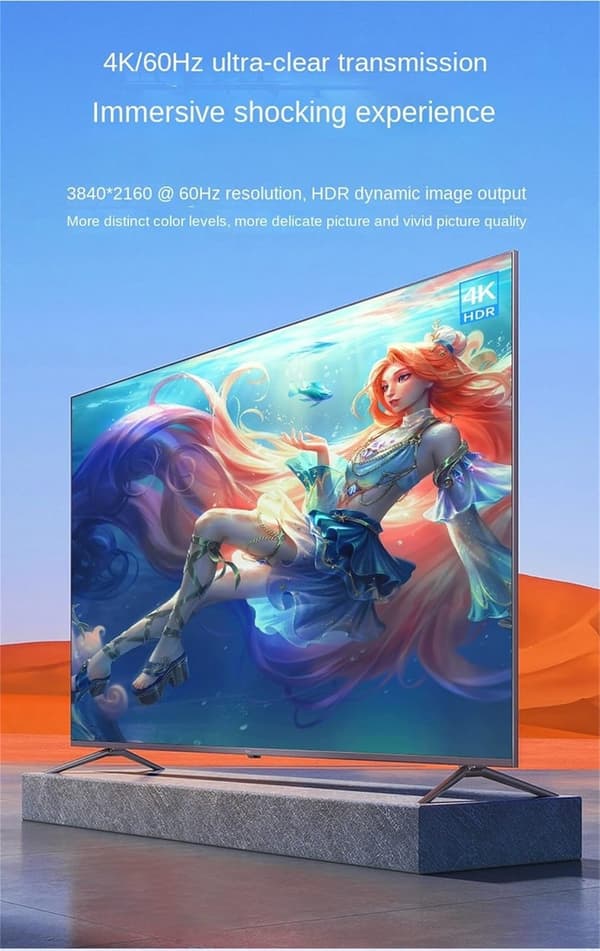 NÖRDIC HDMI Matrix 4x4 switch 4K 60Hz med lydoverføring