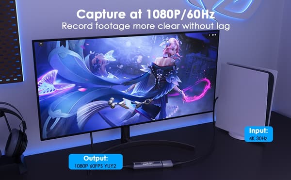 NÖRDIC Video Capture Card USB-A 4K30Hz USB3.0