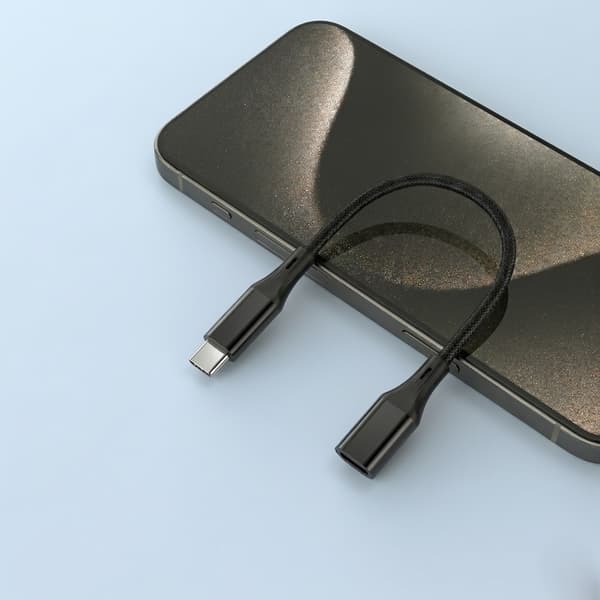 NÖRDIC USB-C han til Lightning hun adapter 15cm