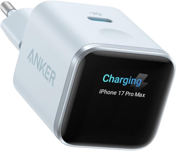 Anker Nano 45W Smart Display Oplader 45W hvid