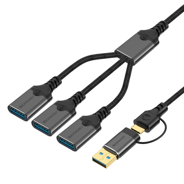 NÖRDIC USB-C/A Hubb till 3xUSB-A