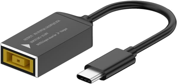 NÖRDIC Lenovo Square Yellow til USB-C-adapter 17cm 65W
