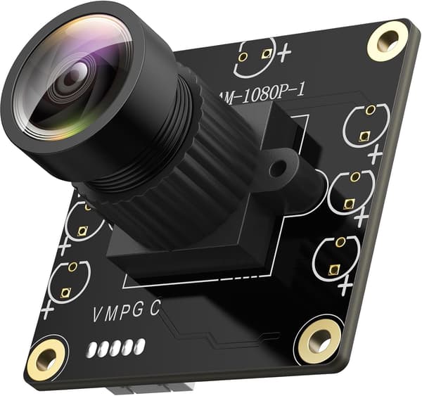 Camera Modul 1080P USB2.0 UVC 130° Wide Angle, Plug & Play for PC, Raspberry Pi, Jetson Nano and SBCs. Supports Windows, Linux, Android and Mac OS.