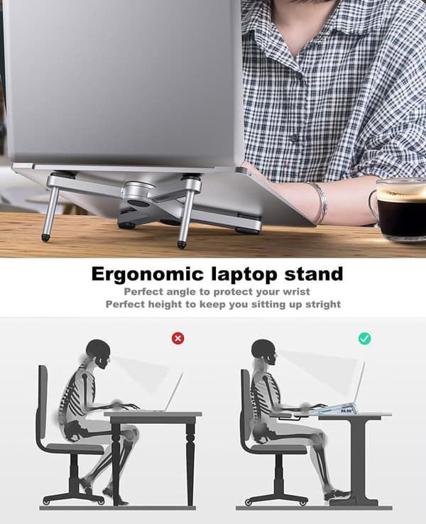 NÖRDIC bærbare stativer av høy kvalitet for MacBook Pro og opptil 14" bærbare datamaskiner