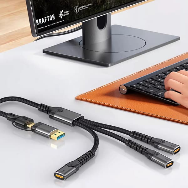 NÖRDIC USB-C-keskitin USB-C–1xUSB-C PD60W ja 2xUSB-C