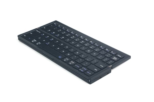 NÖRDIC Foldbart Bluetooth-tastatur US Layout med Touchpad, til iOS Android Windows Laptop PC Tablet Smartphone, Bourgogne